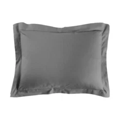TAIE OREILLER 50X70CM UNI 57 FILS LINA ANTHRACITE