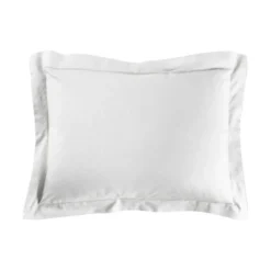 TAIE OREILLER 50X70CM UNI 57 FILS LINA BLANC