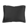 TAIE OREILLER 50X70CM UNI 57 FILS LINA NOIR