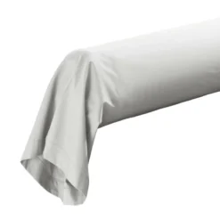 TAIE TRAVERSIN 85X185CM PERCALE UNI 78 FILS BLANC