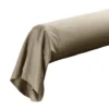 TAIE TRAVERSIN 85X185CM PERCALE UNI 78 FILS SABLE