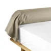 TAIE TRAVERSIN 85X185CM UNI 57 FILS LINA SABLE
