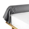 TAIE TRAVERSIN 85X185CM UNI 57 FILS LINA ANTHRACITE