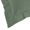 TAIE D OREILLER VOLANT PLAT 50X70CM UNI 57 FILS LINA KAKI
