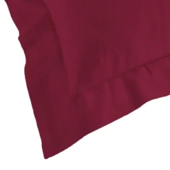 TAIE D OREILLER VOLANT PLAT 50X70CM UNI LINA BOURGOGNE