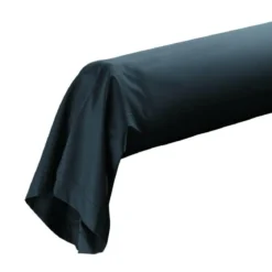 TAIE TRAVERSIN 85X185CM PERCALE UNI 78 FILS BLEU NUIT