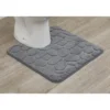 TAPIS CONTOUR WC MEMOIRE DE FORME GALET 45X50CM GRIS FONCE