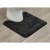 TAPIS CONTOUR WC MEMOIRE DE FORME GALET 45X50CM NOIR
