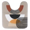 TAPIS CONTOUR WC MICROFIBRE IMPRIME 45X50CM TRENDY