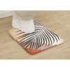 TAPIS CONTOUR WC MICROFIBRE IMPRIME 45X50CM MEDINA