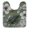 TAPIS CONTOUR WC MICROFIBRE 45X50CM JUNGLE FEVER KAKI