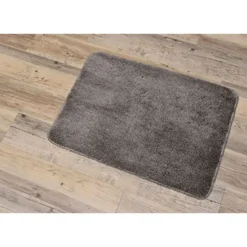 TAPIS MICROFIBRE DOUX DESSOUS LATEX 50X70CM TAUPE