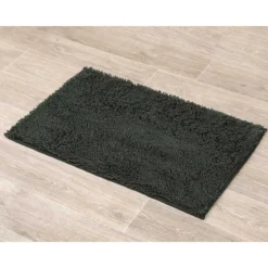 TAPIS MICROFIBRE PETITE CHENILLE 50X80CM VERT SAPIN
