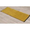 TAPIS POLYESTER COTON BICOLORE 45X120CM OCRE NOIR