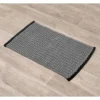 TAPIS POLYESTER COTON BICOLORE 45X75CM GRIS NOIR