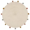 TAPIS ARLEQUIN POMPONS D.90CM