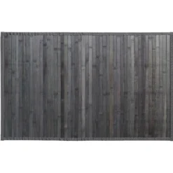 TAPIS BAMBOU LATTE GRIS FONCE 50X80CM