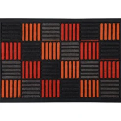 TAPIS CAROLL 40X60CM NYLON CAOUTCHOUC ORANGE