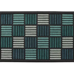 TAPIS CAROLL 40X60CM NYLON CAOUTCHOUC TURQUOISE