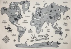 TAPIS CARTE DU MONDE