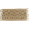 TAPIS CONGO JUTE IMPRIME OR 45X90CM NATUREL NOIR