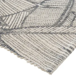 TAPIS COTON IMPRIME GRIS FONCE 60X90CM