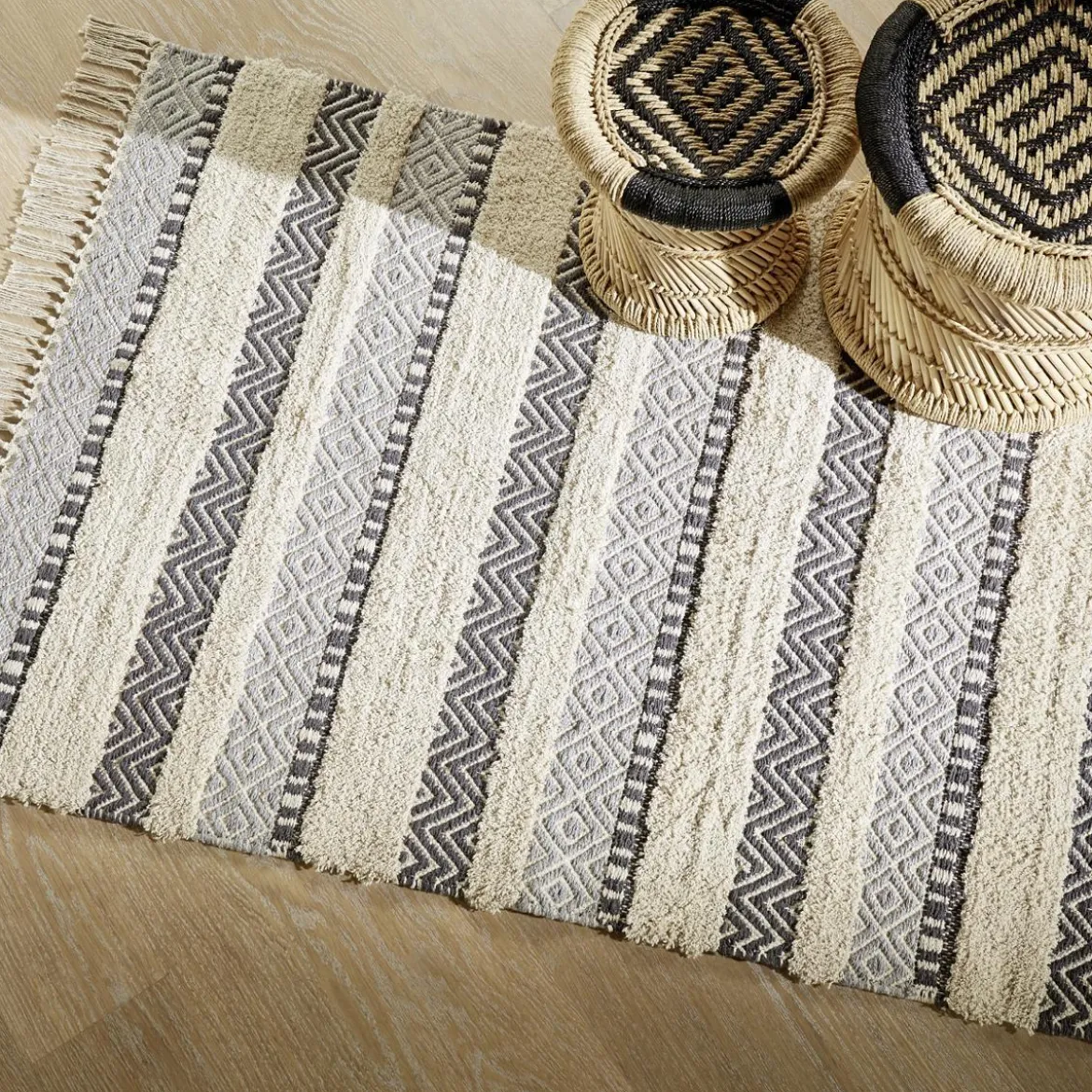 TAPIS COTON RELIEF 2 D.90X150CM