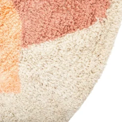 TAPIS COTON TUFTE FLEUR D.100 CM