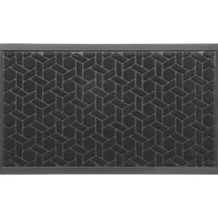 TAPIS CUBIQUE 43X75CM CAOUTCHOUC NOIR