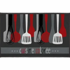 TAPIS DECO RECTANGLE 50X80 CM IMPRIME CUISINETTE