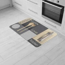 TAPIS DECO RECTANGLE 45X75 CM MOUSSE IMPRIMEE CANTINE