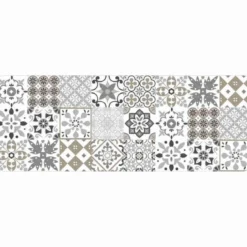 TAPIS DECO RECTANGLE 45X120 CM MOUSSE IMPRIMEE SALOU NATUREL
