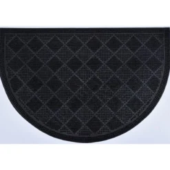 TAPIS DREW DEMI LUNE 40X60CM DAMIER CAOUTCHOUC NOIR
