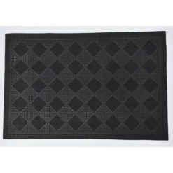 TAPIS DREW 40X60CM DAMIER CAOUTCHOUC NOIR