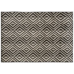 TAPIS EXTERIEUR ET INTERIEUR COLOR NOIR ET BLANC 150X230CM