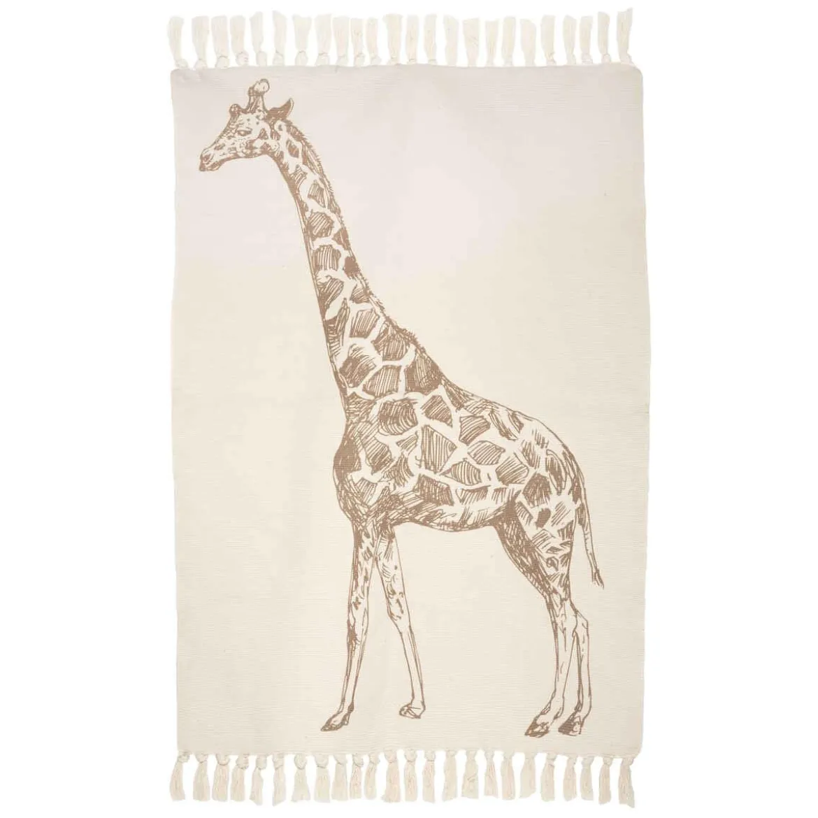 TAPIS GIRAFE FRANGES D.100X150CM