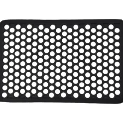TAPIS HAROLD 40X60CM GRILLE CAOUTCHOUC NOIR