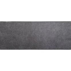 TAPIS HEXAGONE 45X120CM POLYESTER VELOURS GRIS FONCE