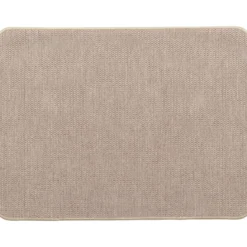 TAPIS HEXAGONE 45X60CM POLYESTER VELOURS BEIGE