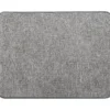 TAPIS HEXAGONE 45X60CM POLYESTER VELOURS GRIS CLAIR