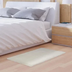 TAPIS IMITATION FOURRURE FIN ECRU 110X60CM