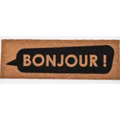 TAPIS IMP BONJOUR 25X75CM COCO NOIR