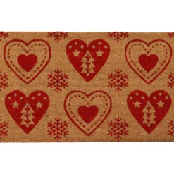 TAPIS IMPRIME 45X75CM COCO COEURS ROUGE