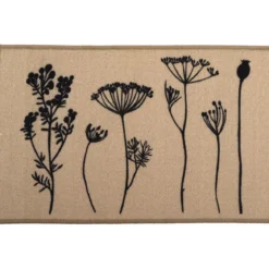 TAPIS IMPRIME 50X80CM POLYAMIDE HERBIER BEIGE