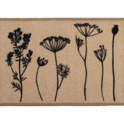 TAPIS IMPRIME 40X60CM POLYAMIDE HERBIER BEIGE