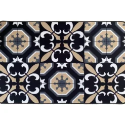 TAPIS IMPRIME 50X80CM POLYESTER CARMEN NOIR