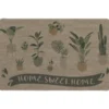 TAPIS IMPRIME 50X80CM POLYESTER HOME SWEET HOME BEIGE