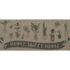 TAPIS IMPRIME 50X120CM POLYESTER HOME SWEET HOME BEIGE