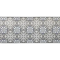 TAPIS IMPRIME 50X120CM POLYESTER PACO BLEU