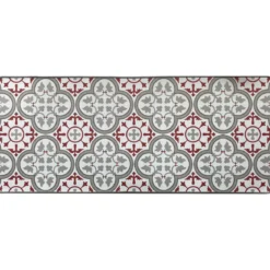 TAPIS IMPRIME 50X120CM POLYESTER PACO ROUGE